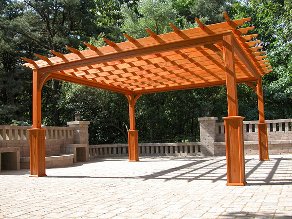 pressure treated pine pergola