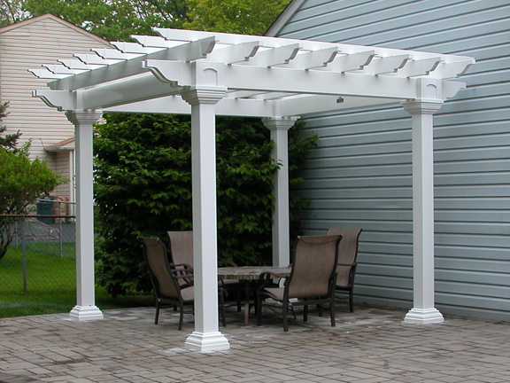 10x10 vinyl pergola picture image