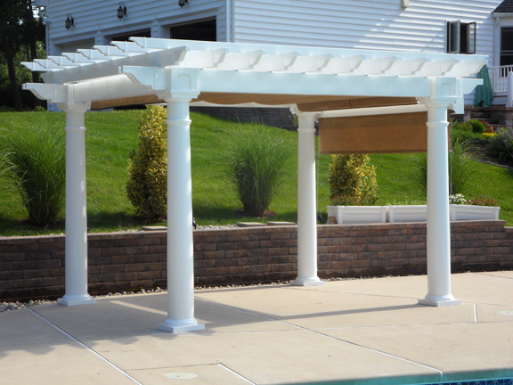 10x12 freestanding vinyl pergola